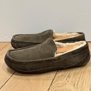 UGG Mens Ascot Suede Slippers Loafers Indoor Outdoor Warm Cozy Size 10